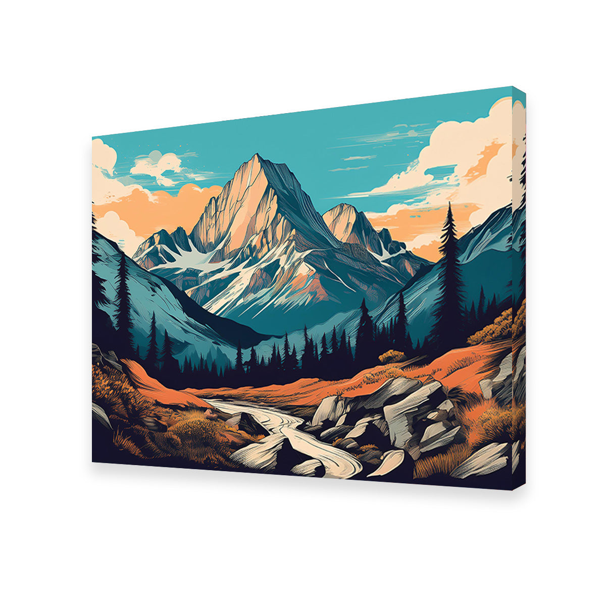 Mountain Landscape Poster Wall Art