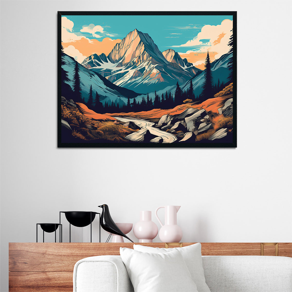 Mountain Landscape Poster Wall Art