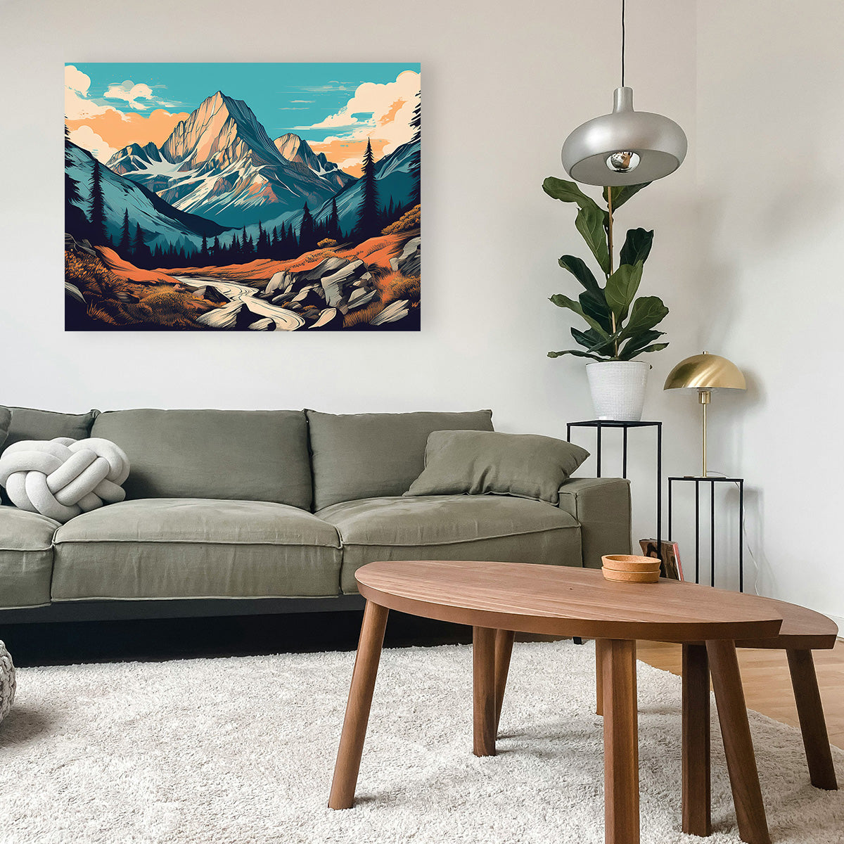 Mountain Landscape Poster Wall Art