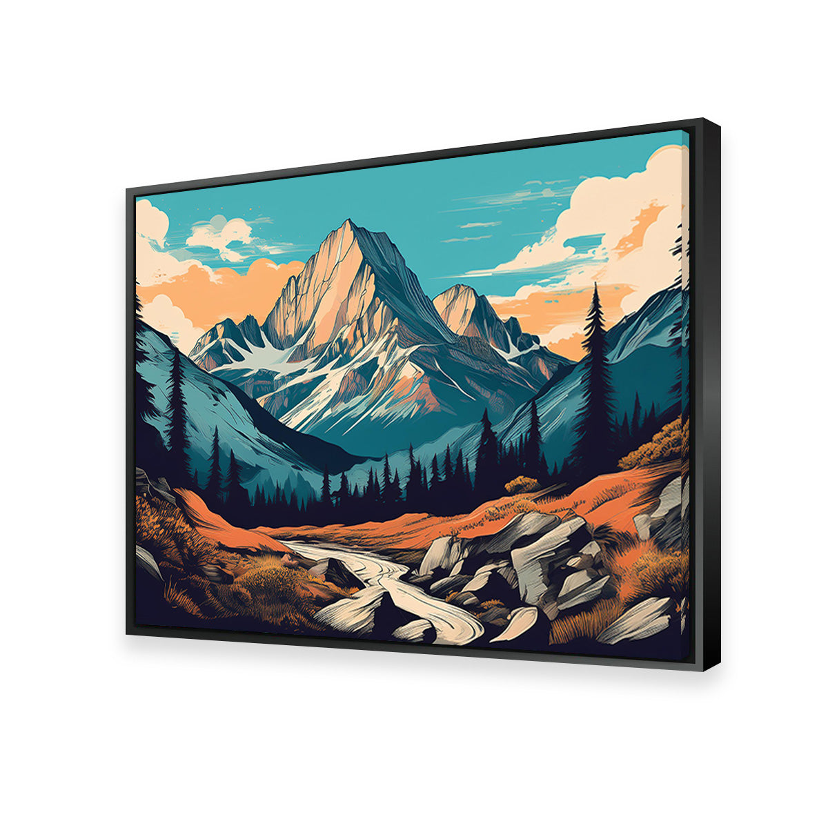 Mountain Landscape Poster Wall Art