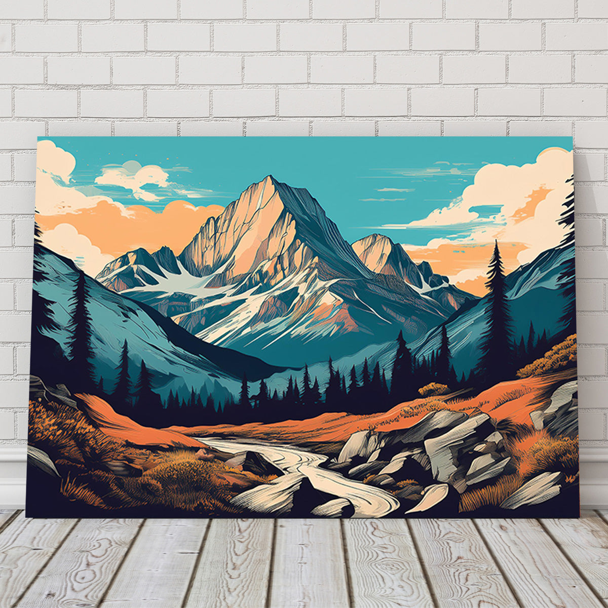 Mountain Landscape Poster Wall Art