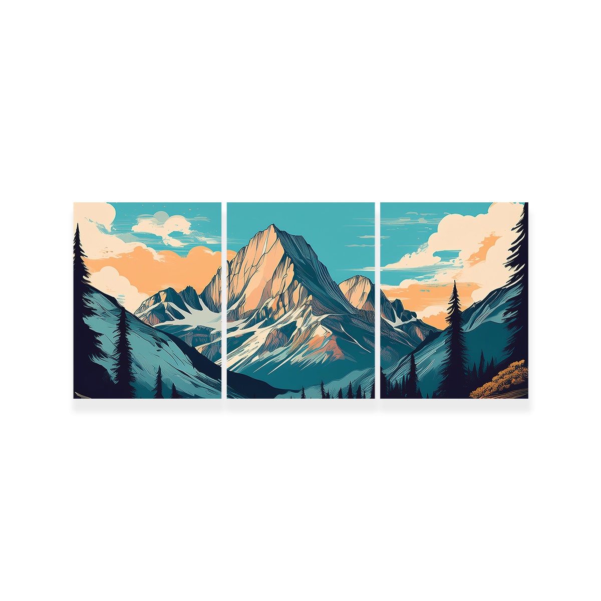 Mountain Landscape Poster Wall Art