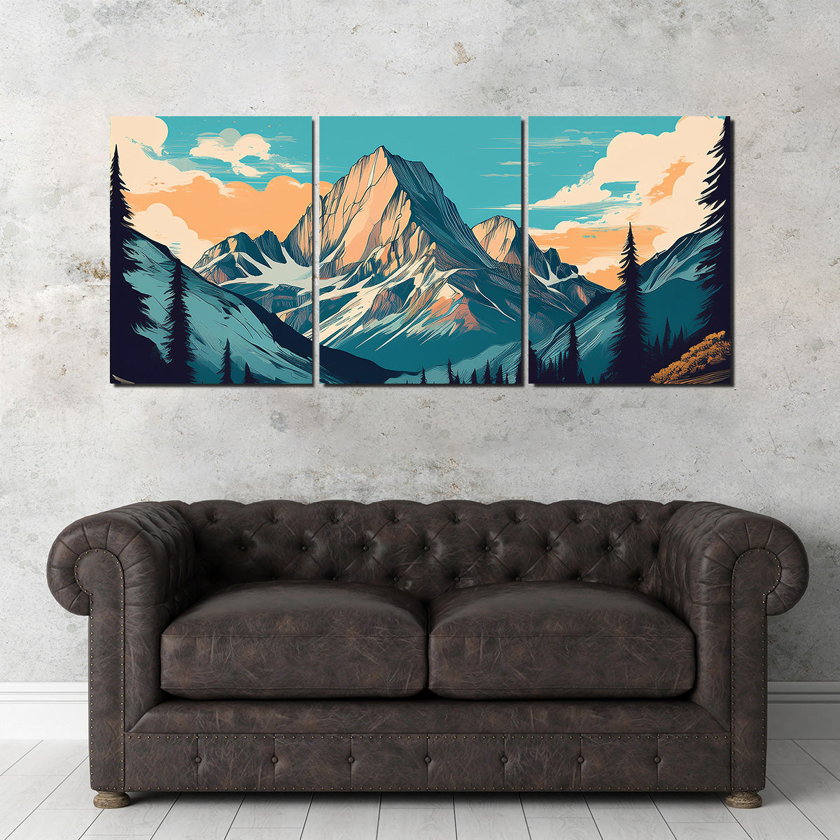 Mountain Landscape Poster Wall Art