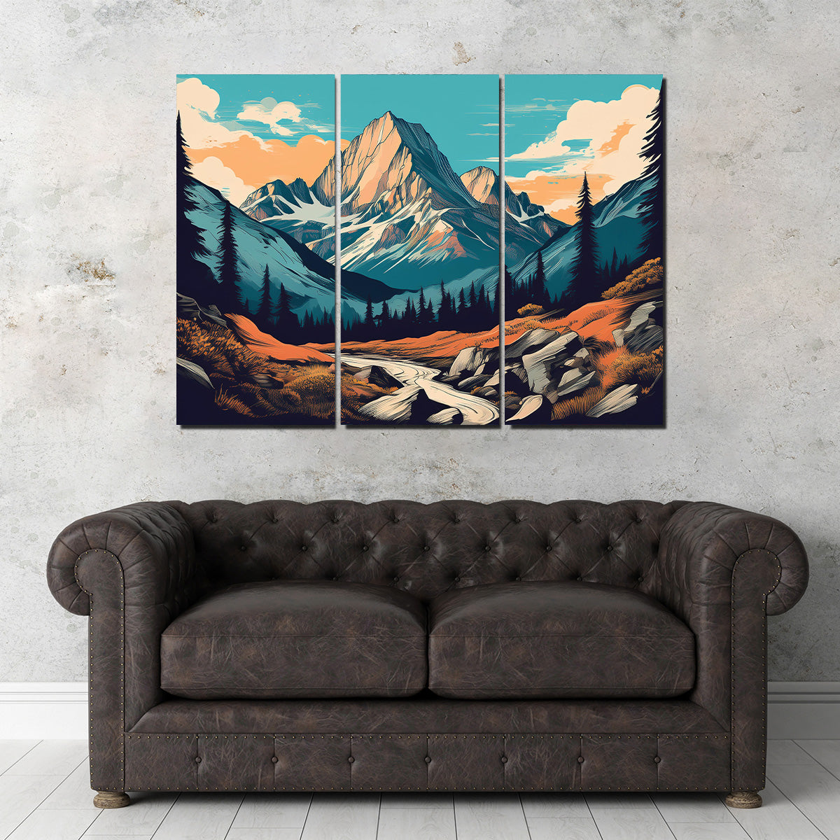 Mountain Landscape Poster Wall Art