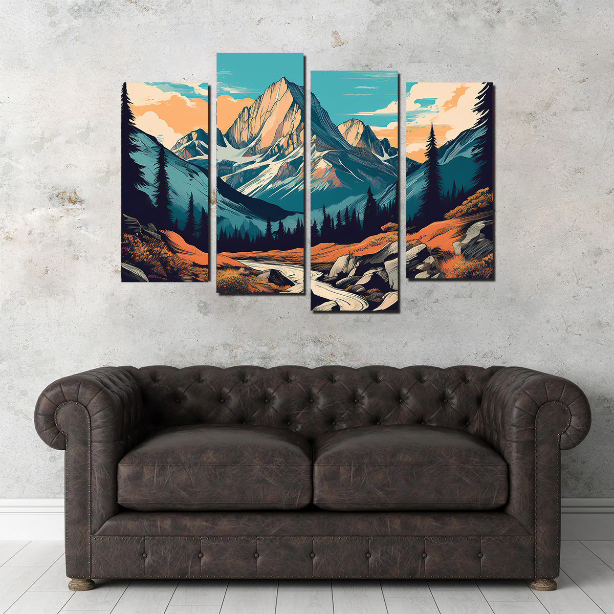 Mountain Landscape Poster Wall Art