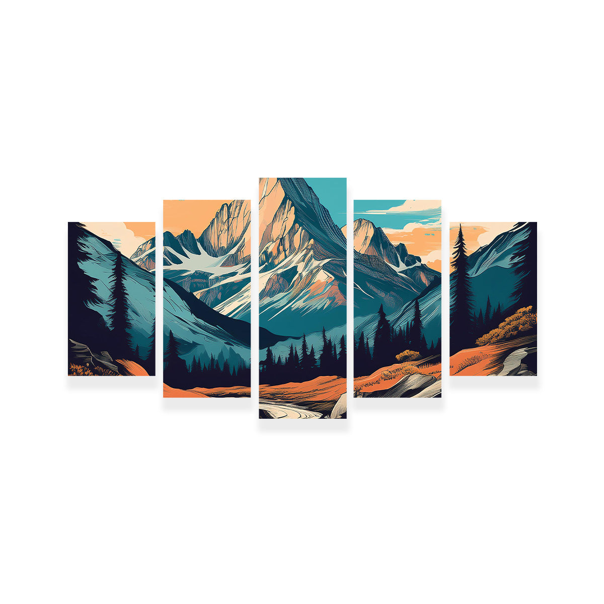 Mountain Landscape Poster Wall Art