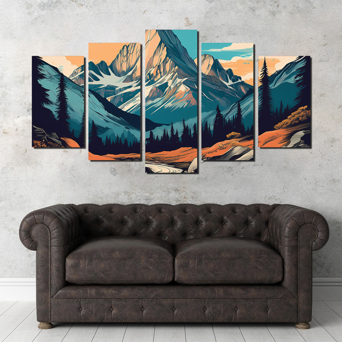 Mountain Landscape Poster Wall Art