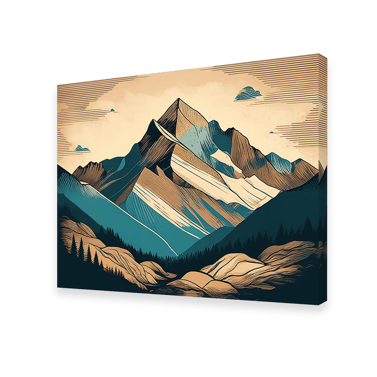 Mountain Vintage Poster Wall Art