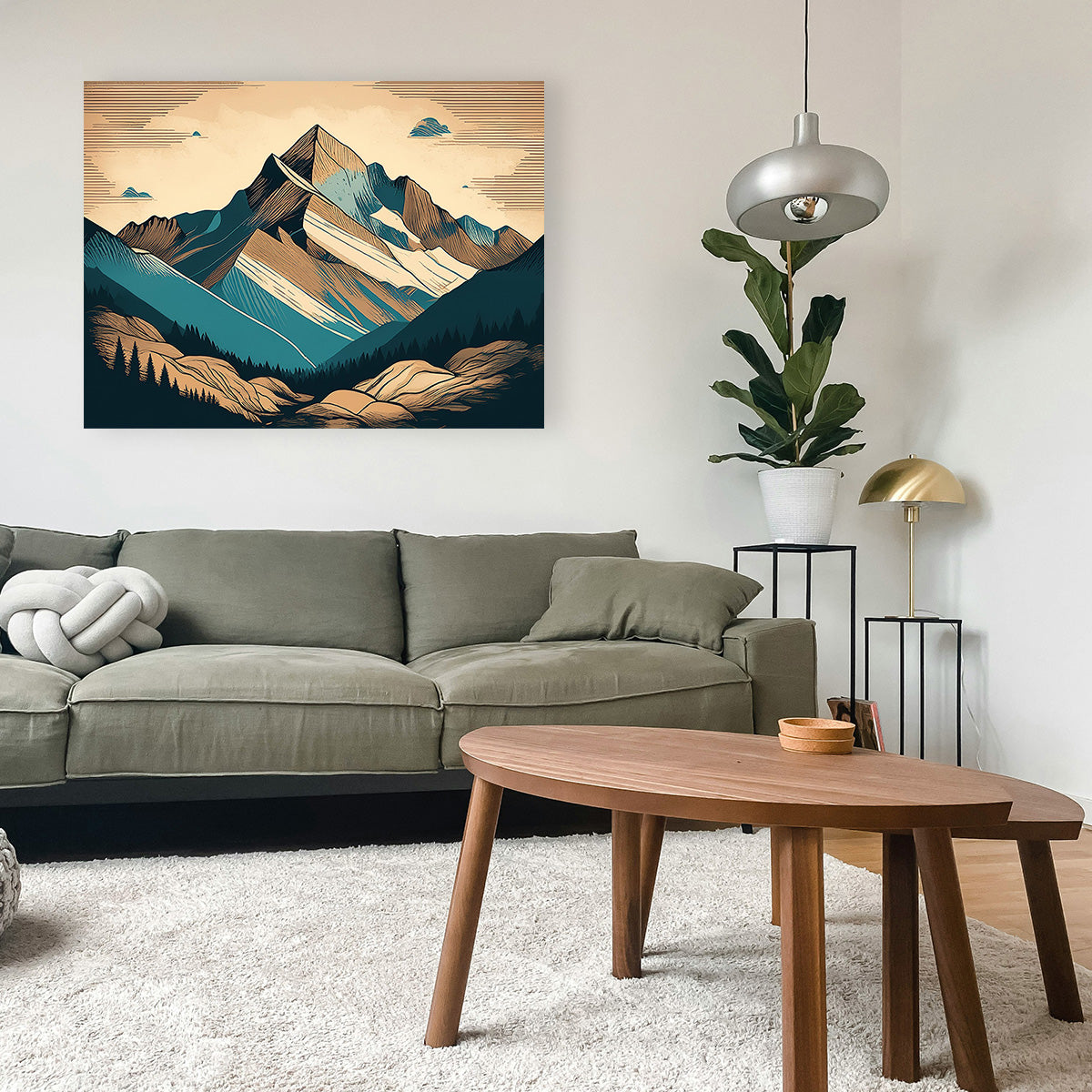 Mountain Vintage Poster Wall Art