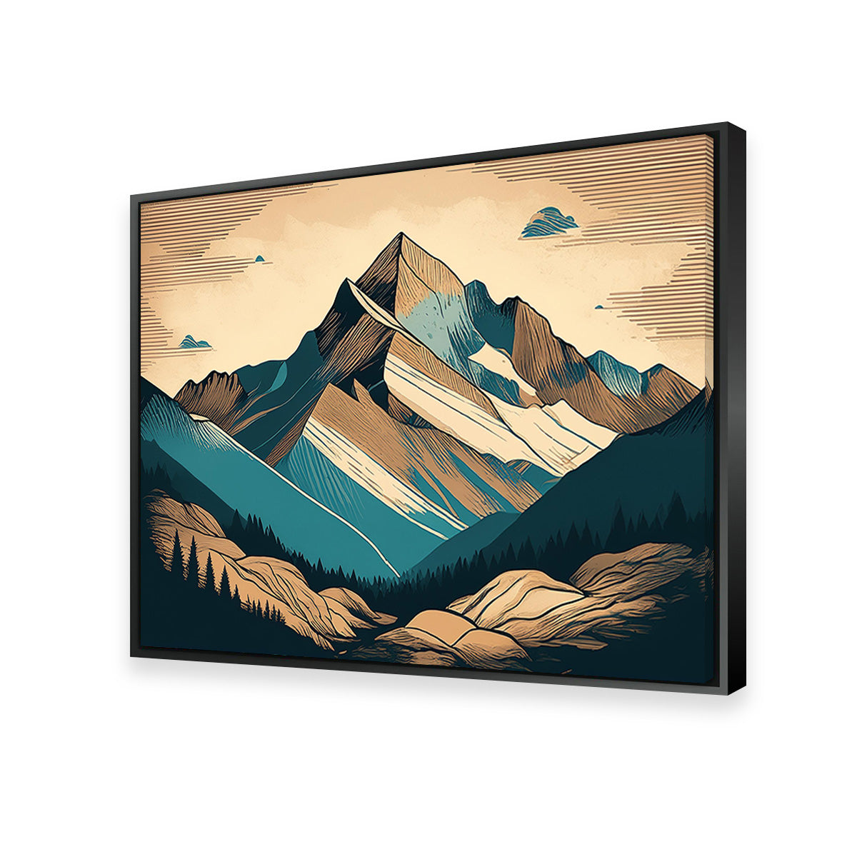 Mountain Vintage Poster Wall Art