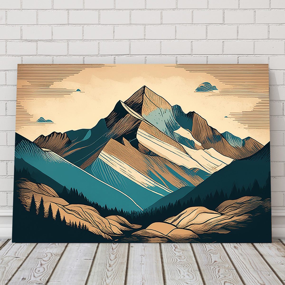 Mountain Vintage Poster Wall Art