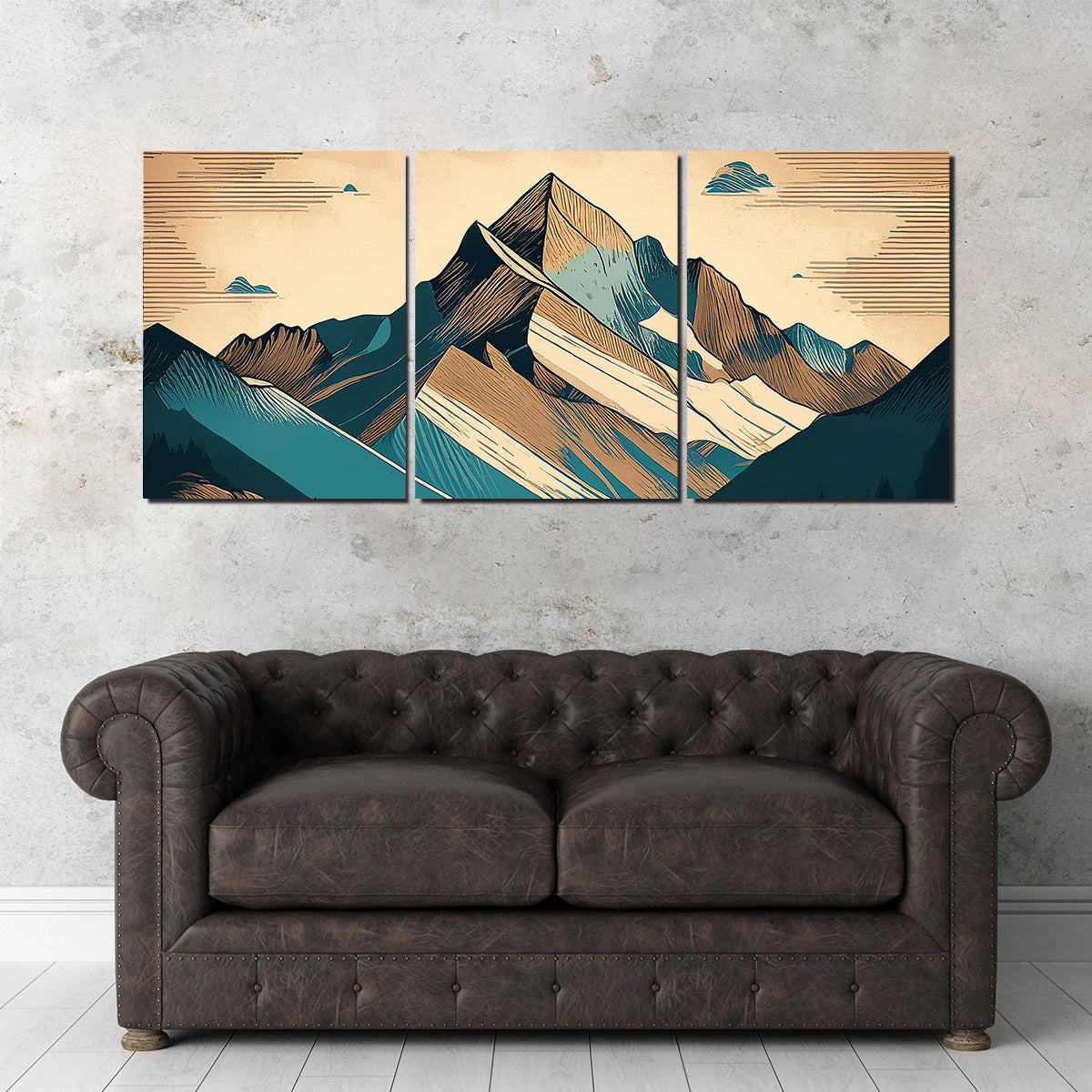 Mountain Vintage Poster Wall Art