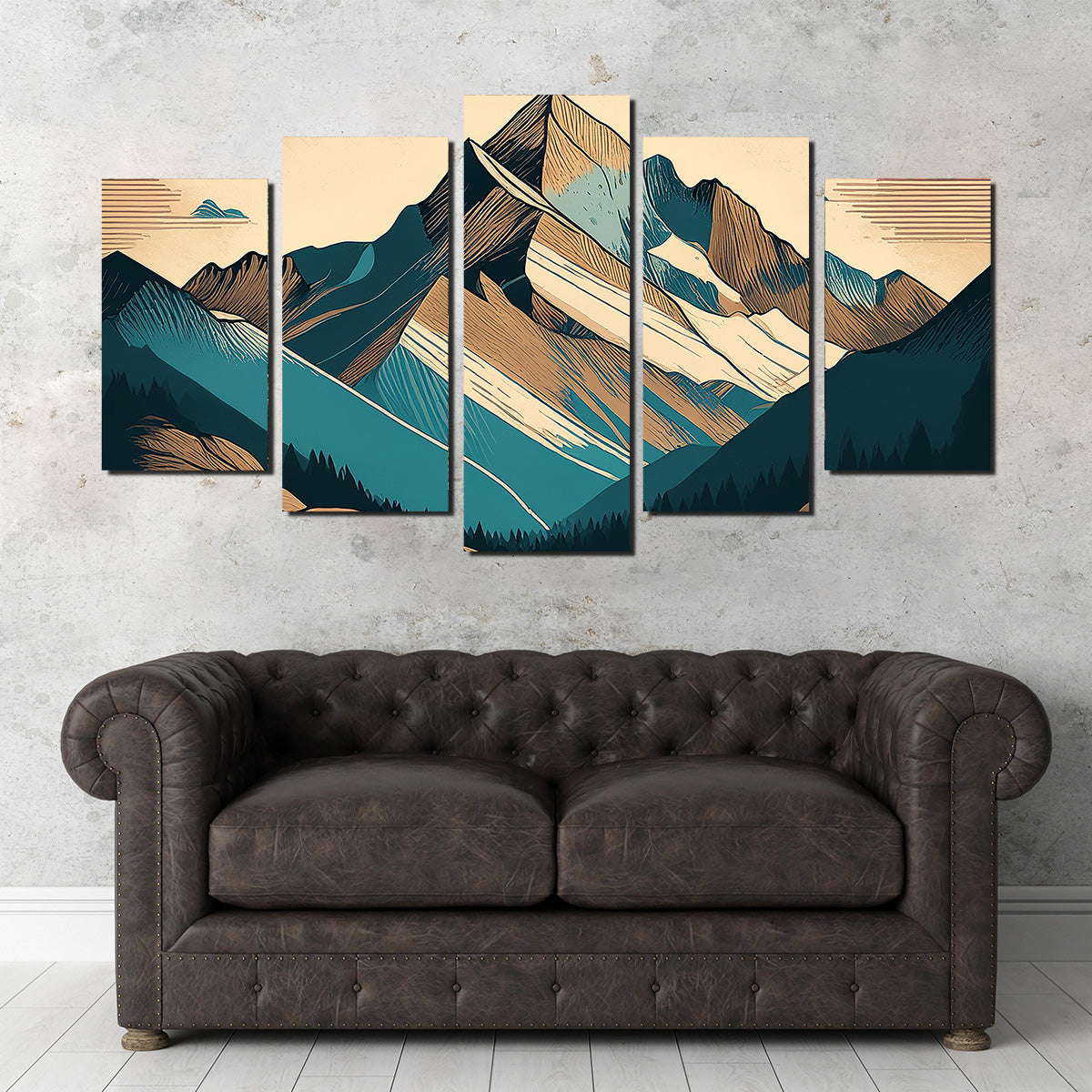 Mountain Vintage Poster Wall Art