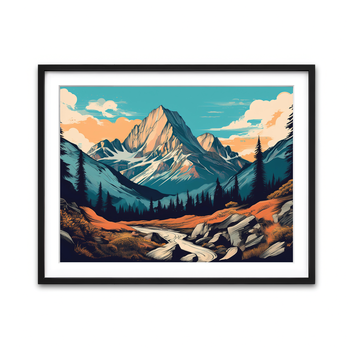 Framed Print 4x3 Black