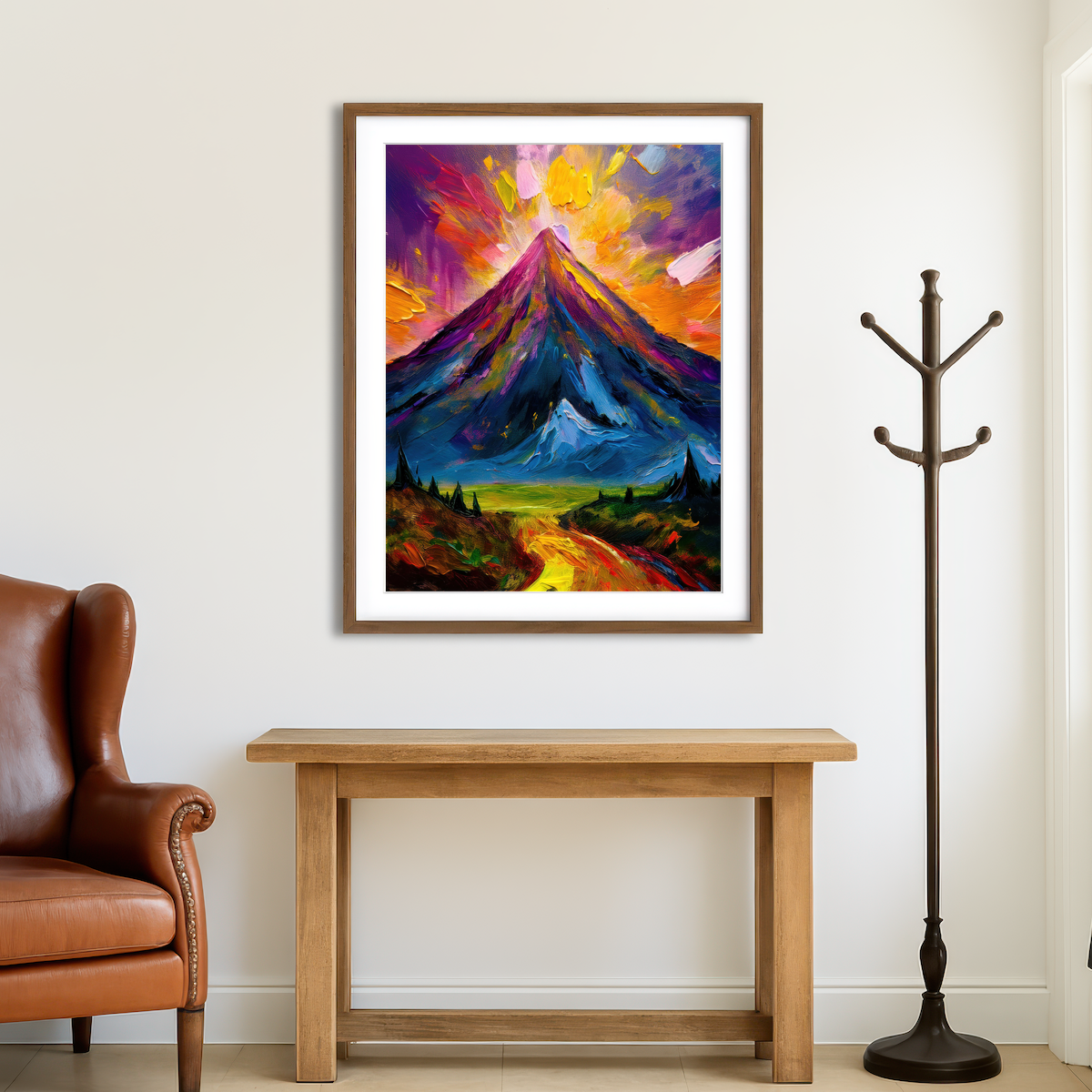 AUTO-MOCKUP ROOM | Mountain Painting Wall Art