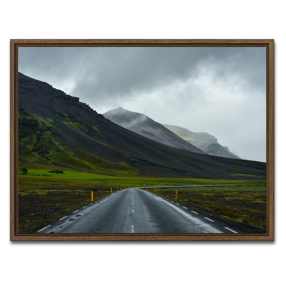 AUTO-MOCKUP WHITE | Mountain Road | 1 Piece | Walnut Framed Canvas | group=4x3
