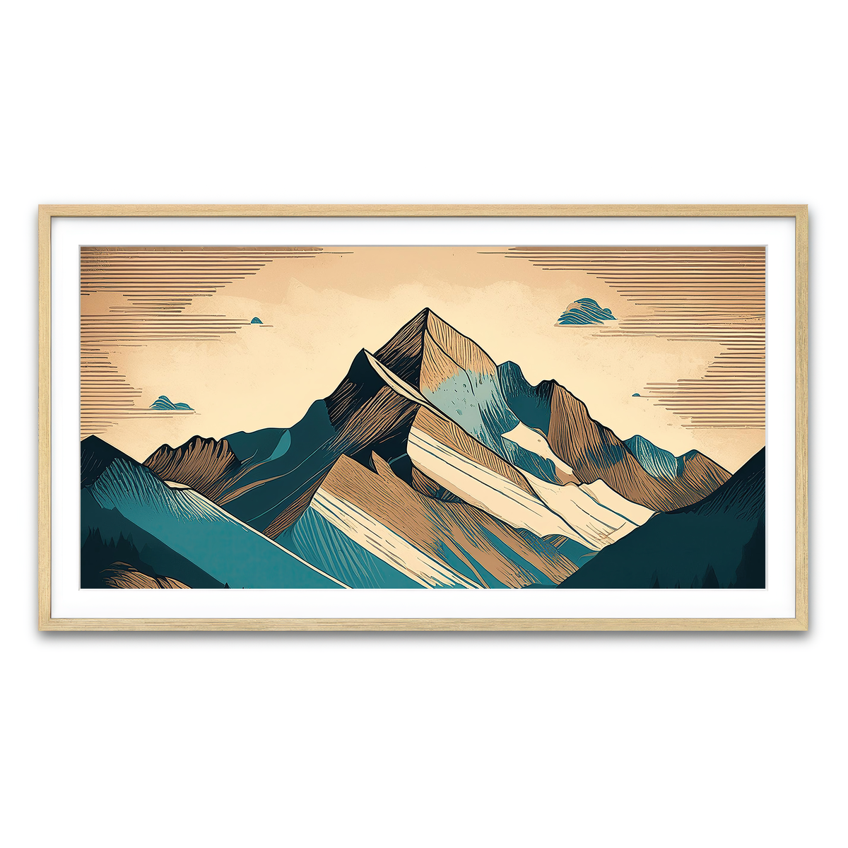 Framed Print 2x1 Natural