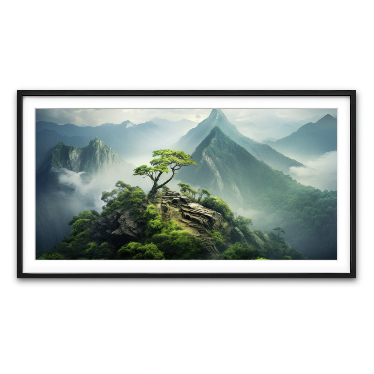 Framed Print 2x1 Black