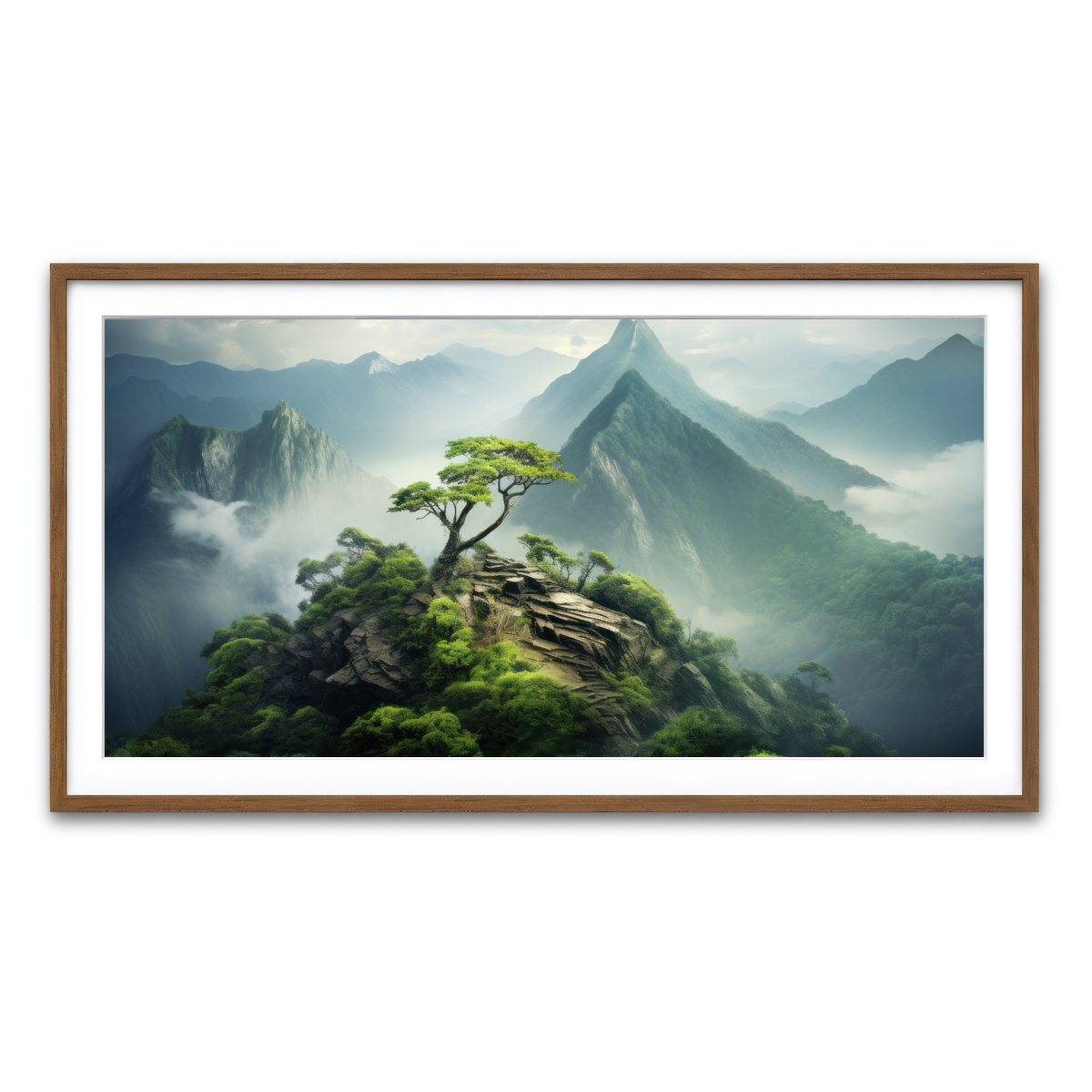 Framed Print 2x1 Walnut