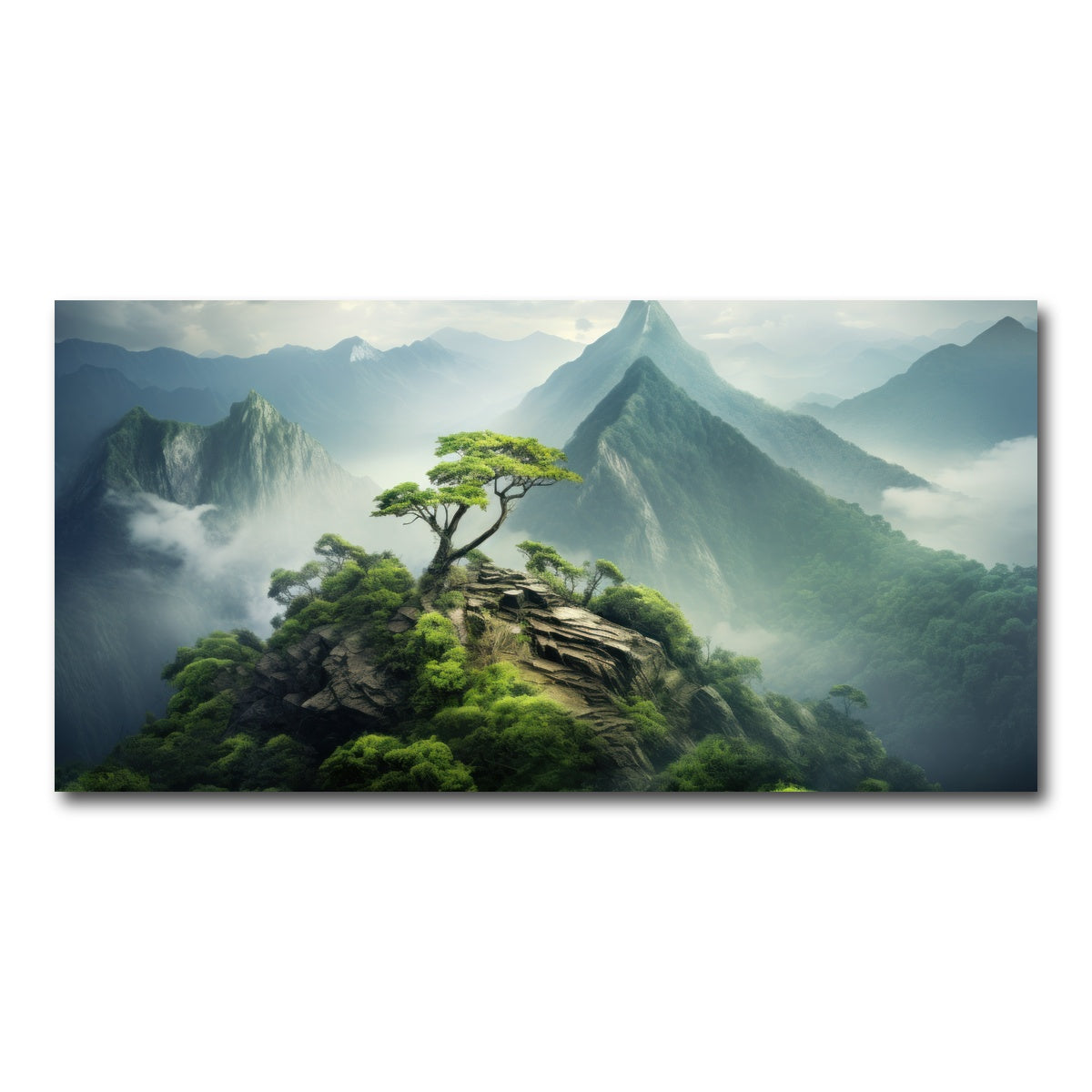 AUTO-MOCKUP WHITE | Mountain top scenery | 1 Piece | Gallery Wrap Canvas | group=2x1