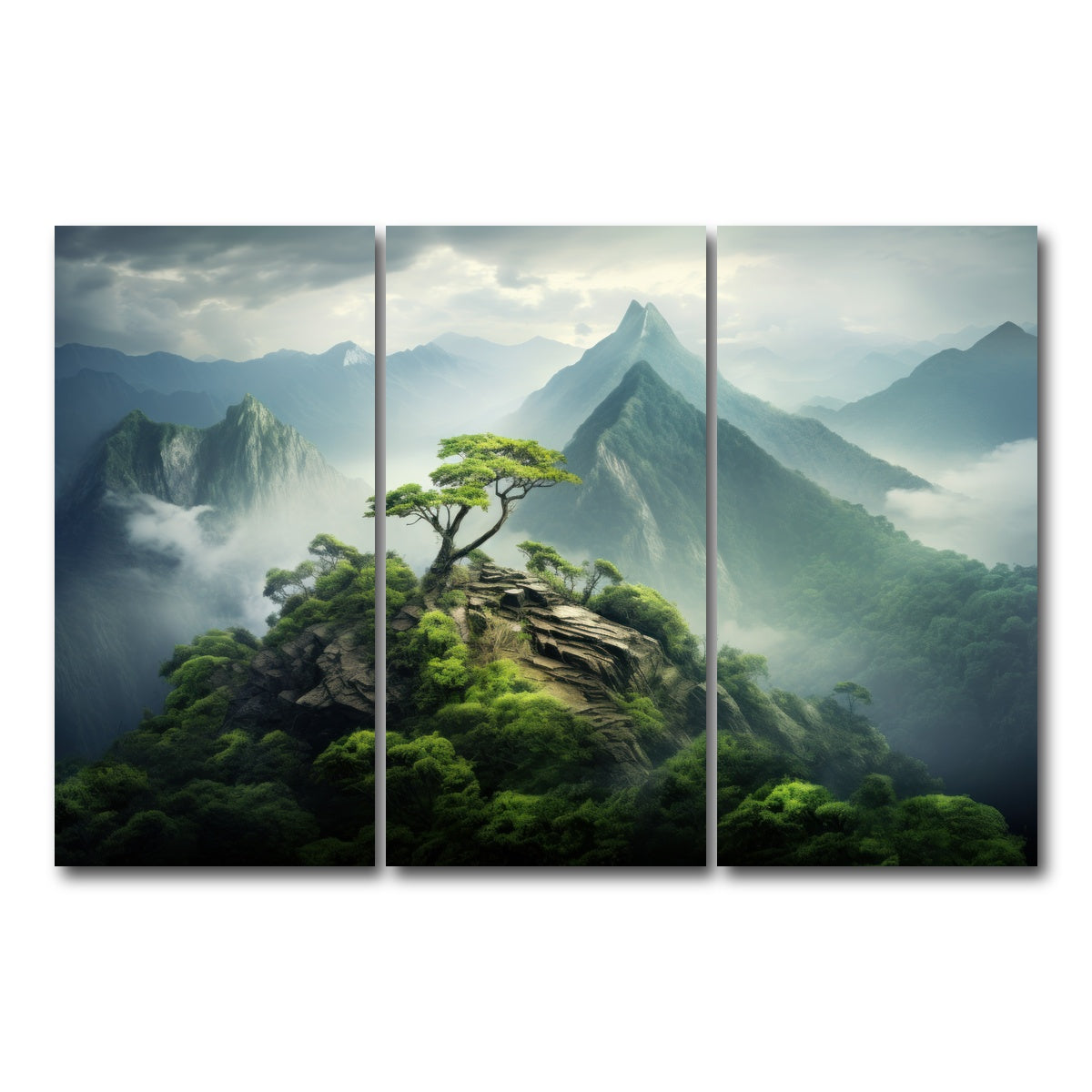 AUTO-MOCKUP WHITE | Mountain top scenery | 3 Piece | Gallery Wrap Canvas | group=12x24