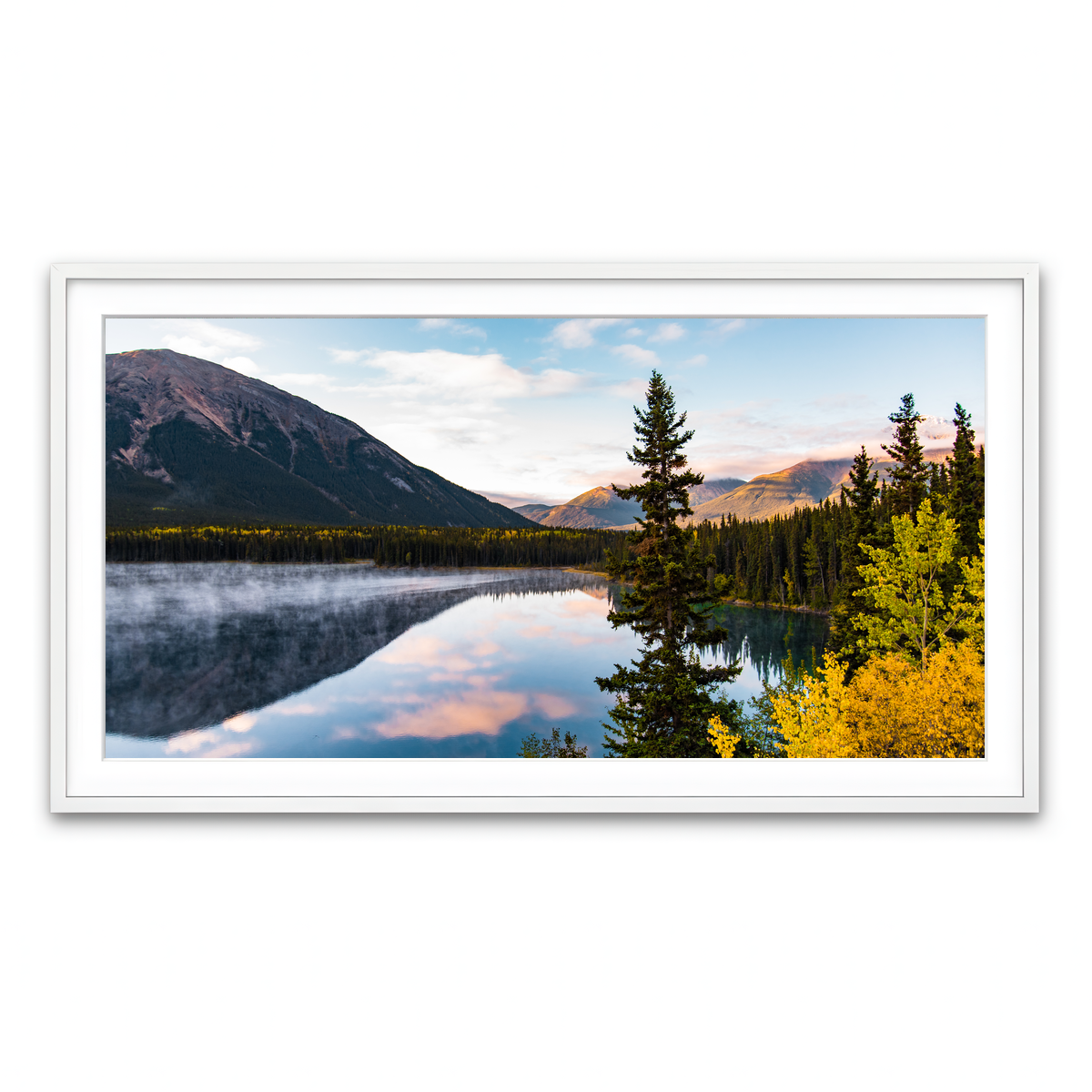 Framed Print 2x1 White