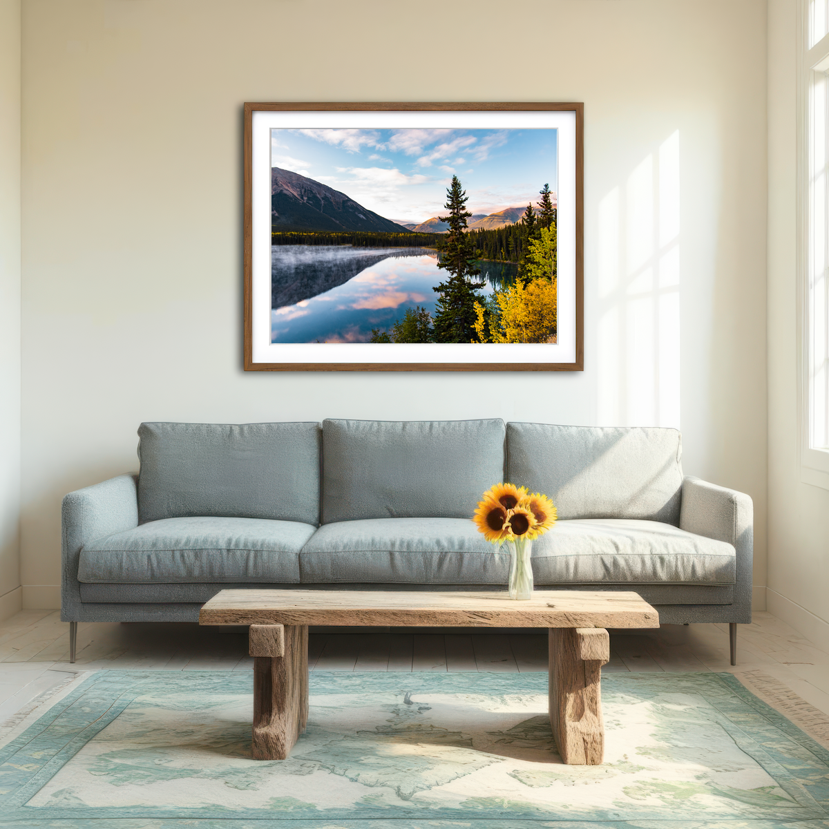 AUTO-MOCKUP ROOM | Mountains and Water Wall Art
