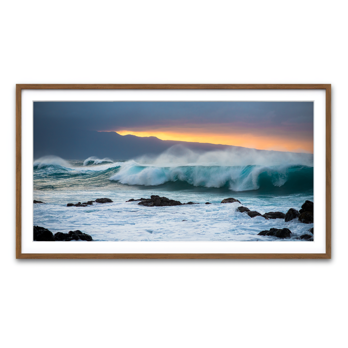Framed Print 2x1 Walnut