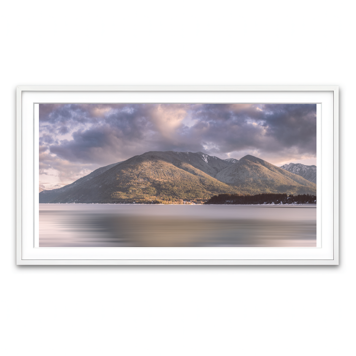 Framed Print 2x1 White
