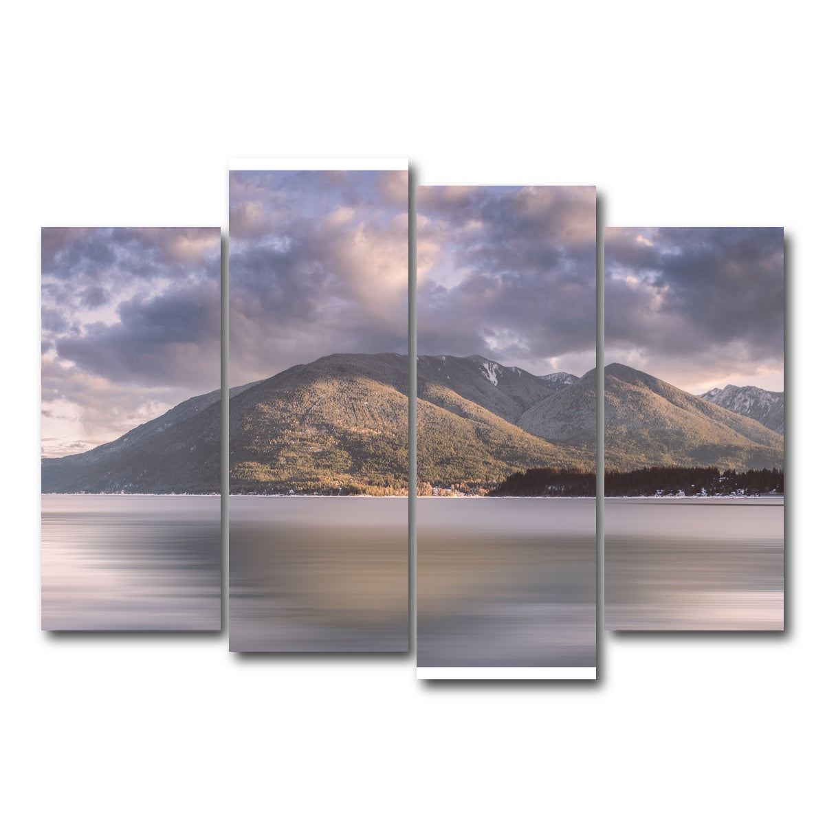 AUTO-MOCKUP WHITE | Mountains of Queens Bay | 4 Piece | Gallery Wrap Canvas | group=4_normal