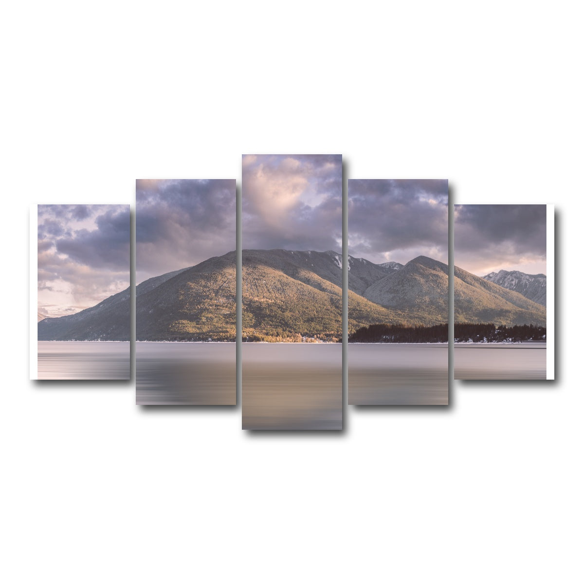 AUTO-MOCKUP WHITE | Mountains of Queens Bay | 5 Piece | Gallery Wrap Canvas | group=5_normal