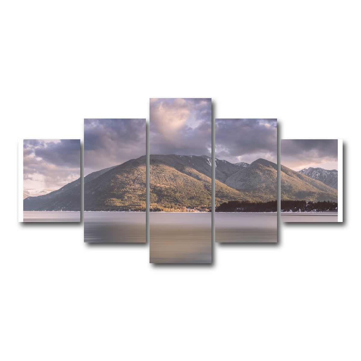 AUTO-MOCKUP WHITE | Mountains of Queens Bay | 5 Piece | Gallery Wrap Canvas | group=5_short