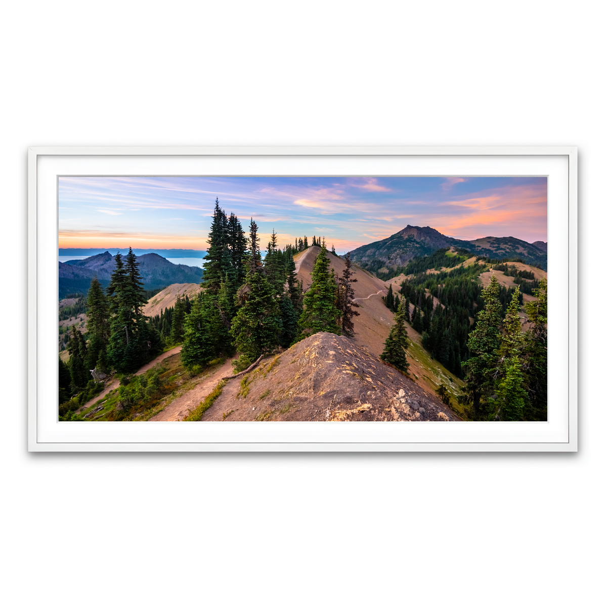 Framed Print 2x1 White