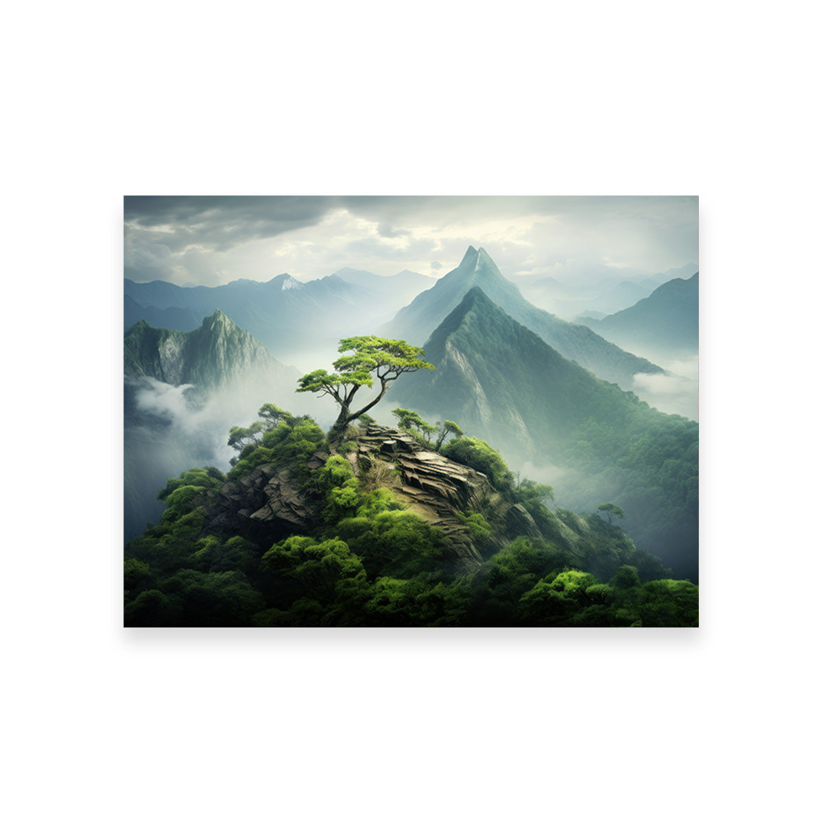 Mountain Top Scenery Wall Art