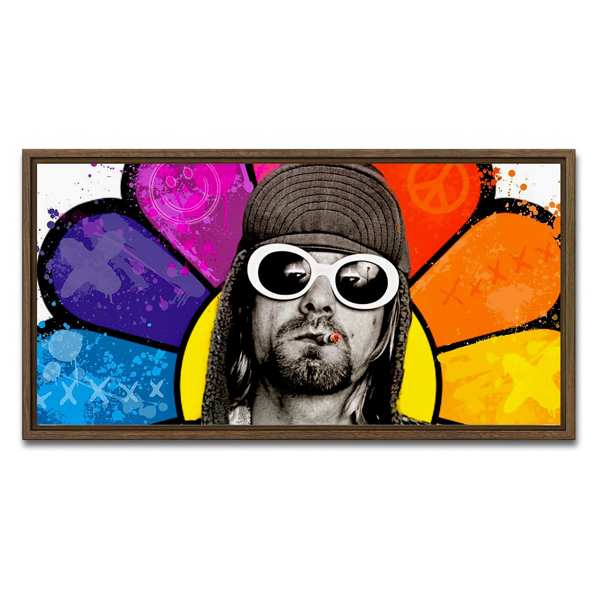 AUTO-MOCKUP WHITE | Mr. Cobain | 1 Piece | Walnut Framed Canvas | group=2x1