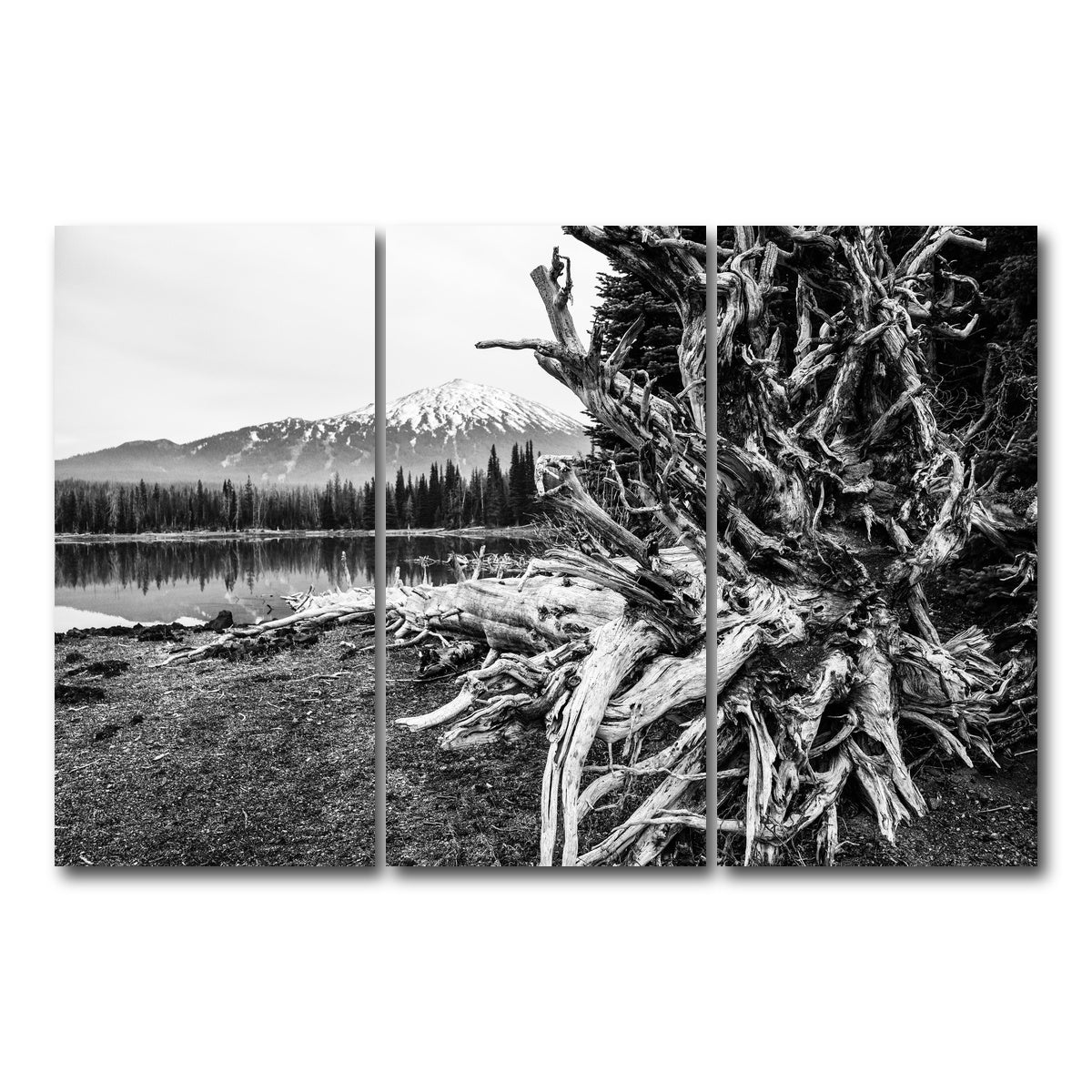 AUTO-MOCKUP WHITE | Mt. Bachelor - Sparks Lake | 3 Piece | Gallery Wrap Canvas | group=12x24