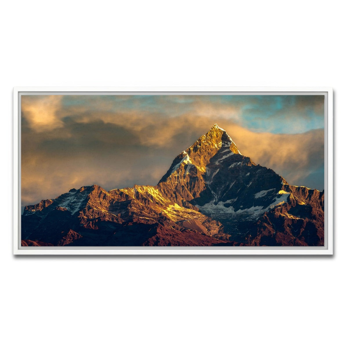 AUTO-MOCKUP WHITE | Mt Machhapuchhre - Fishtail | 1 Piece | White Framed Canvas | group=2x1