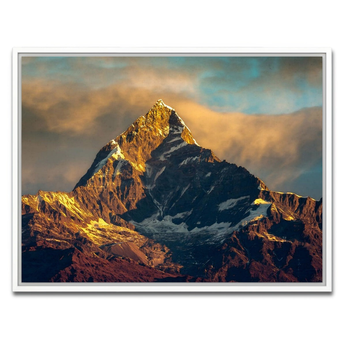 AUTO-MOCKUP WHITE | Mt Machhapuchhre - Fishtail | 1 Piece | White Framed Canvas | group=4x3