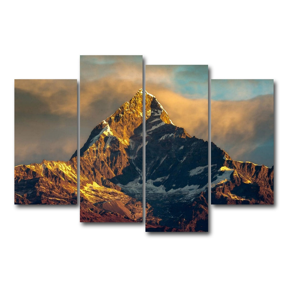 AUTO-MOCKUP WHITE | Mt Machhapuchhre - Fishtail | 4 Piece | Gallery Wrap Canvas | group=4_short