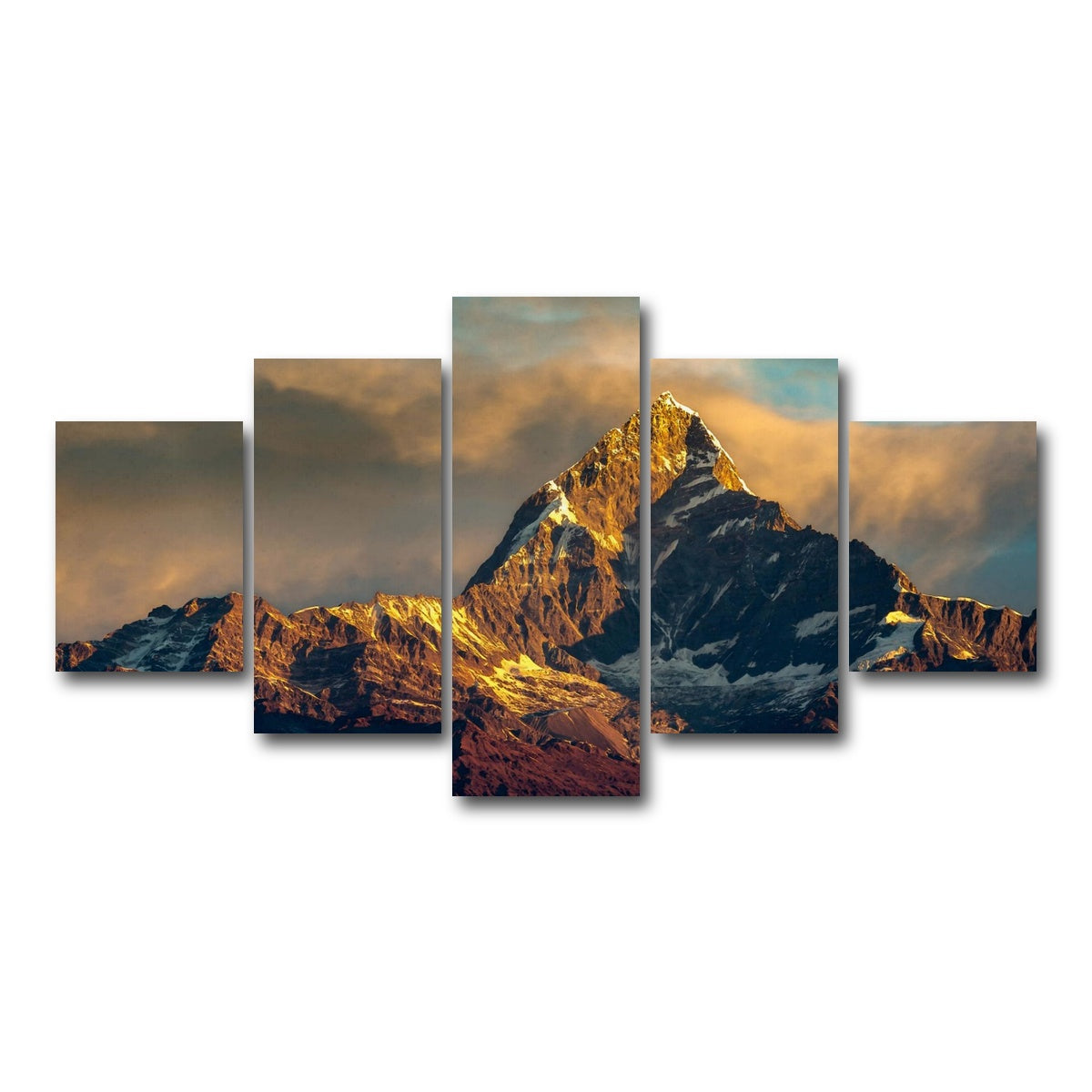 AUTO-MOCKUP WHITE | Mt Machhapuchhre - Fishtail | 5 Piece | Gallery Wrap Canvas | group=5_short