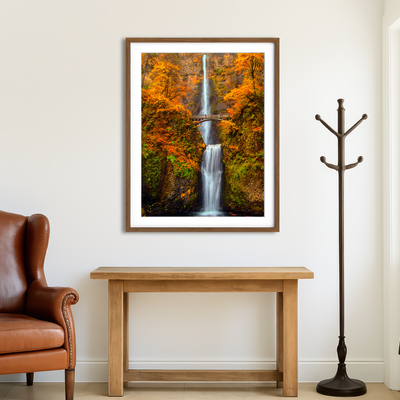 AUTO-MOCKUP ROOM | Multnomah Falls - Autumn Wall Art