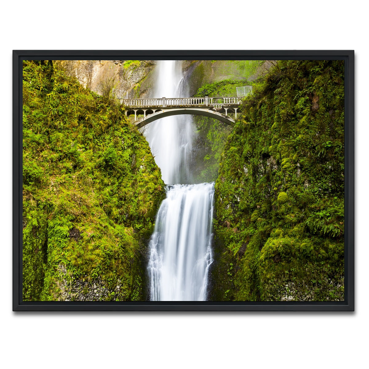 AUTO-MOCKUP WHITE | Multnomah Falls | 1 Piece | Black Framed Canvas | group=4x3