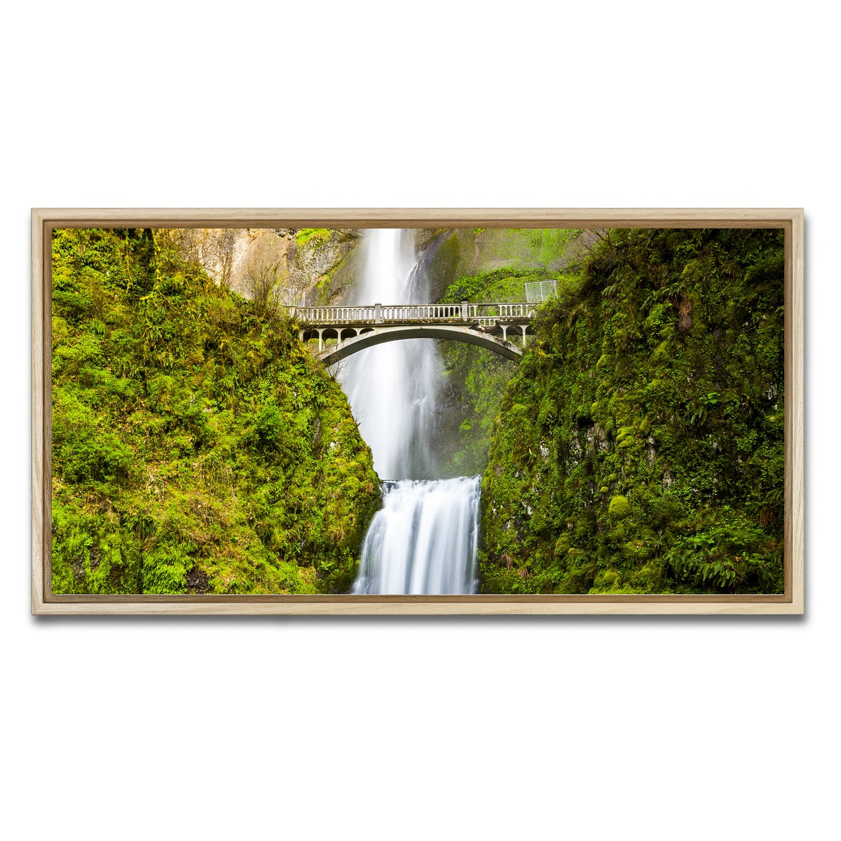 AUTO-MOCKUP WHITE | Multnomah Falls | 1 Piece | Natural Framed Canvas | group=2x1