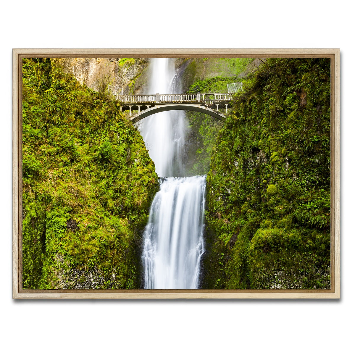 AUTO-MOCKUP WHITE | Multnomah Falls | 1 Piece | Natural Framed Canvas | group=4x3