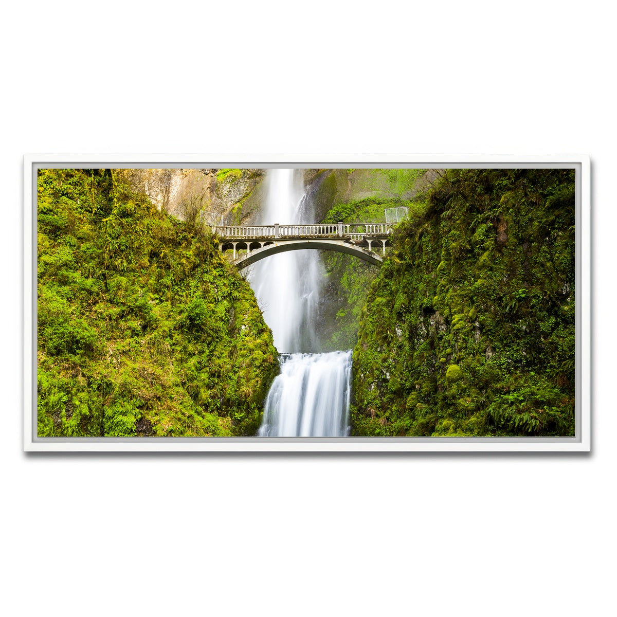 AUTO-MOCKUP WHITE | Multnomah Falls | 1 Piece | White Framed Canvas | group=2x1