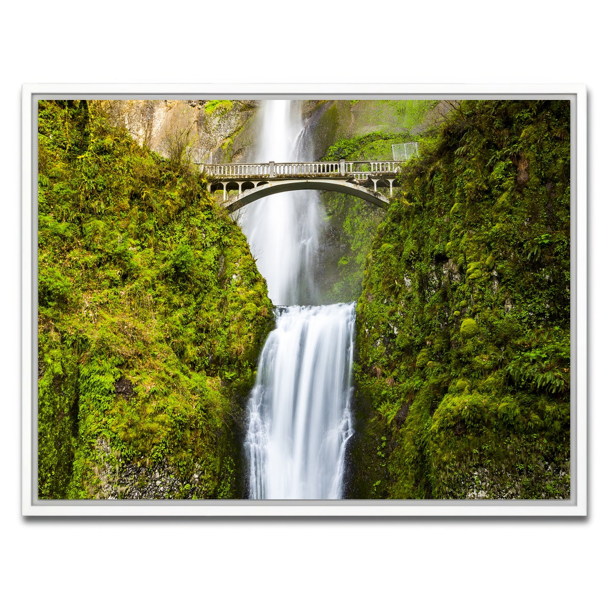 AUTO-MOCKUP WHITE | Multnomah Falls | 1 Piece | White Framed Canvas | group=4x3