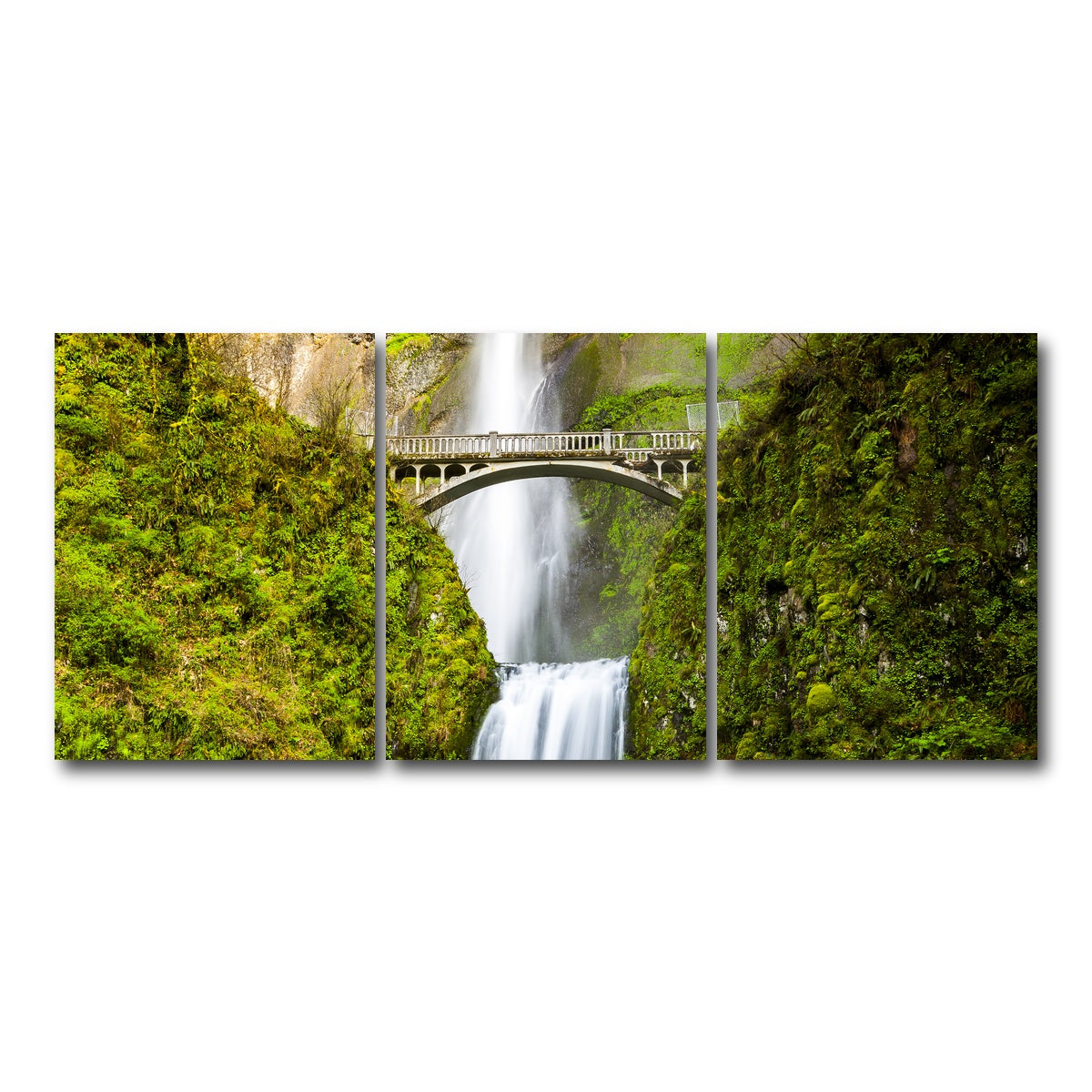 AUTO-MOCKUP WHITE | Multnomah Falls | 3 Piece | Gallery Wrap Canvas | group=18x24