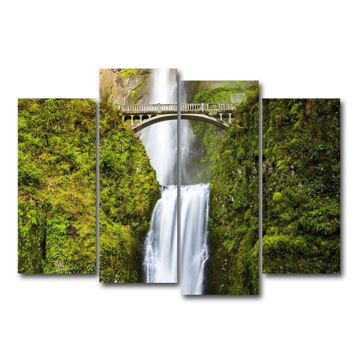 AUTO-MOCKUP WHITE | Multnomah Falls | 4 Piece | Gallery Wrap Canvas | group=4_normal