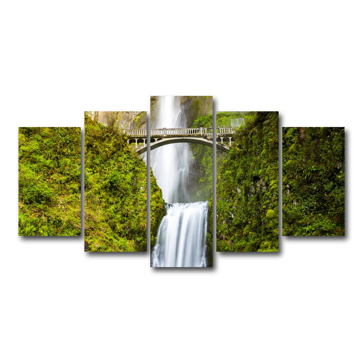 AUTO-MOCKUP WHITE | Multnomah Falls | 5 Piece | Gallery Wrap Canvas | group=5_normal