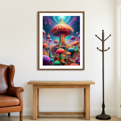 AUTO-MOCKUP ROOM | Mushroom Colors Wall Art